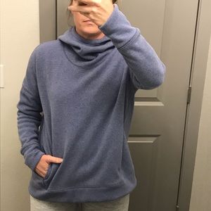 Calia effortless velour fleece hoodie L purple